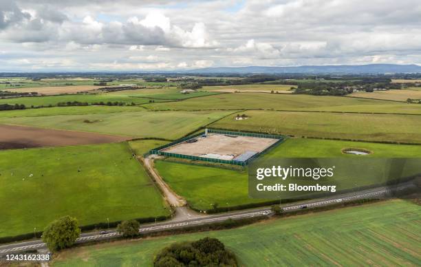 The Cuadrilla Resources Ltd. Exploration gas well site on Preston New Road near Blackpool, UK, on Saturday, Sept. 10, 2022. New British Prime...