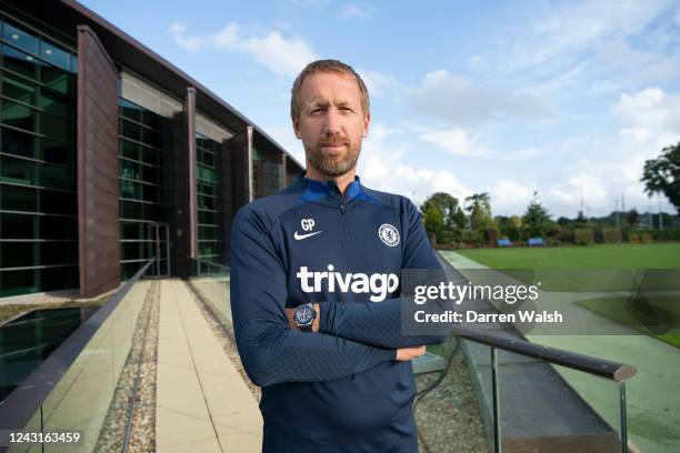 New Head Coach Graham Potter of Chelsea at Chelsea Training Ground on September 8, 2022 in Cobham, United Kingdom.