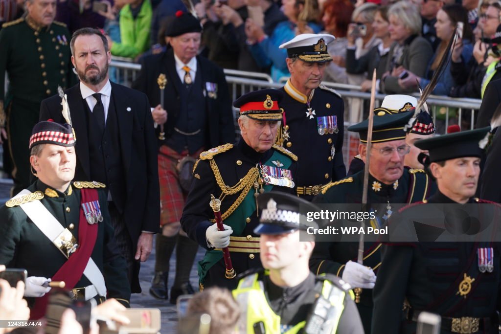 Procession Of Her Majesty The Queen Elizabeth II's Coffin To St Giles Cathedral