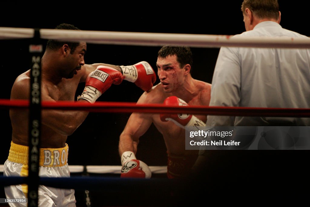 Calvin B Rocks Wladimir Klitschko and Calvin Brock exchange punches during fight at ...
