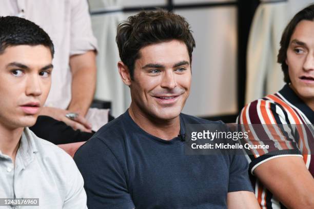 Archie Renaux, Zac Efron and Will Ropp at the Variety Studio, Presented by King's Hawaiian - Day 4 at the St. Regis Hotel on September 12, 2022 in...