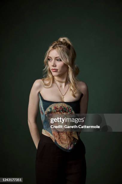 Grace Van Dien of "Roost" poses in the Getty Images Portrait Studio Presented by IMDb and IMDbPro at Bisha Hotel & Residences on September 12, 2022...