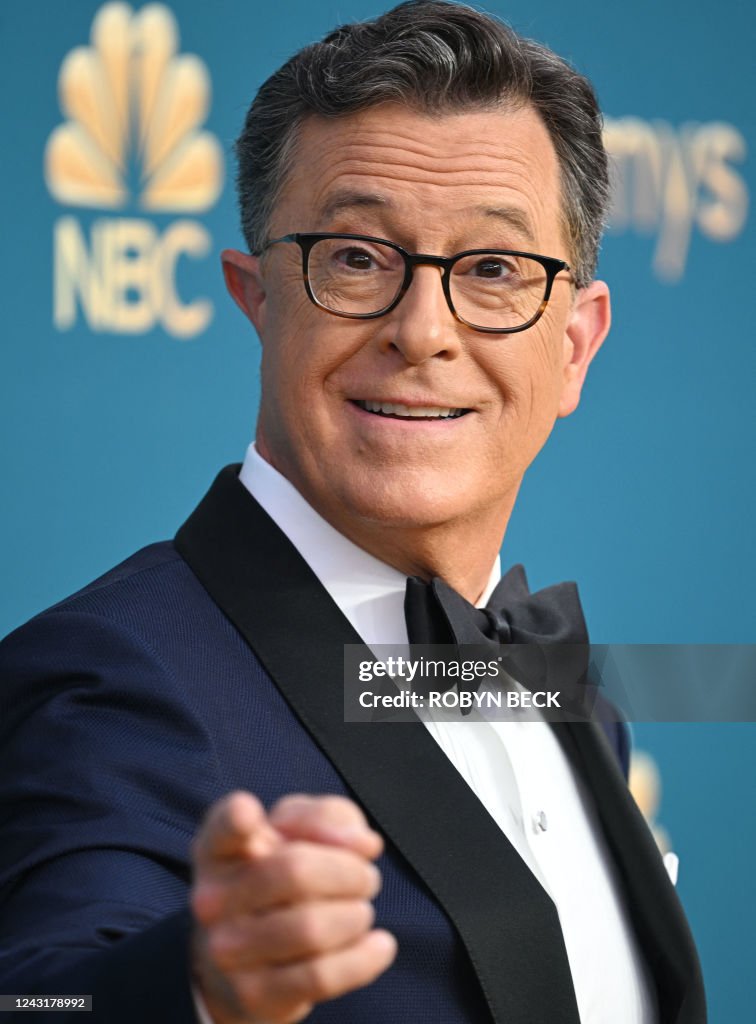 Actor Colbert Stephen Colbert arrives for the 74th Emmy Awards at the Microsoft ...
