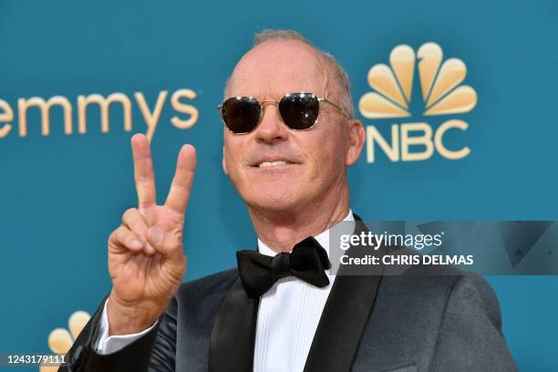 Actor Michael Keaton arrives for the 74th Emmy Awards at the Microsoft Theater in Los Angeles, California, on September 12, 2022.
