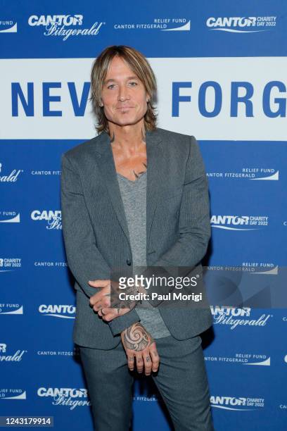 Keith Urban attends the annual charity day hosted by Cantor Fitzgerald and The Cantor Fitzgerald Relief Fund on September 12, 2022 in New York City.
