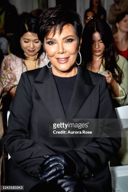 Kris Jenner at the Dennis Basso Spring 2023 ready to wear runway show front row at The Pierre Hotel on September 12, 2022 in New York, New York.