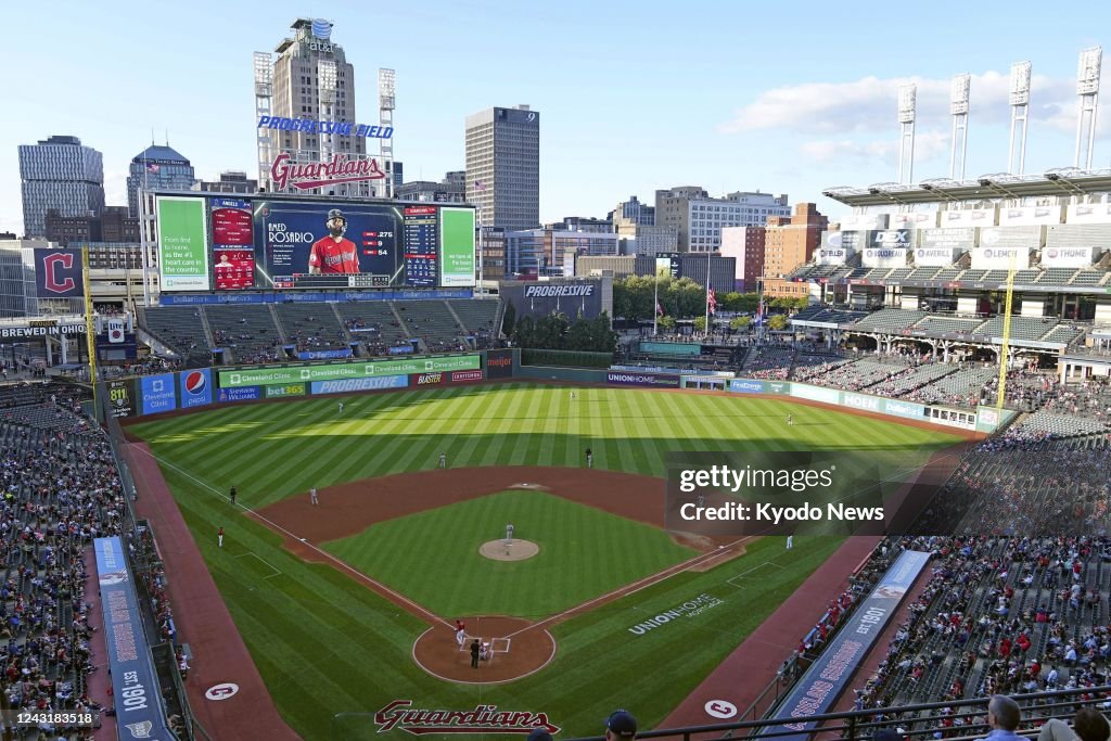 File photo taken on Sept. 12 shows Progressive Field, the home... News