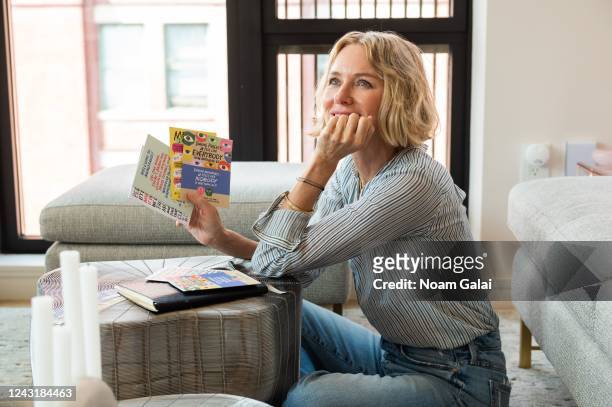 Naomi Watts debuts a menopause greeting card collection with Em & Friends on August 30, 2022 in New York City.
