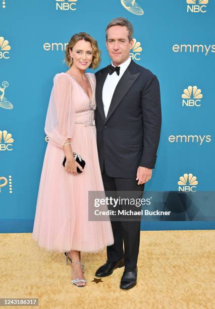 Keeley Hawes and Matthew Macfadyen at the 74th Primetime Emmy Awards held at Microsoft Theater on September 12, 2022 in Los Angeles, California.