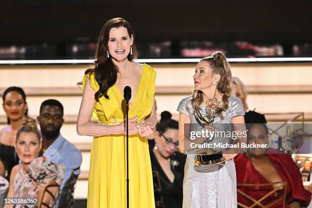 Geena Davis and Madeline Di Nonno accept the Governor's Award onstage at the 74th Primetime Emmy Awards held at Microsoft Theater on September 12,...