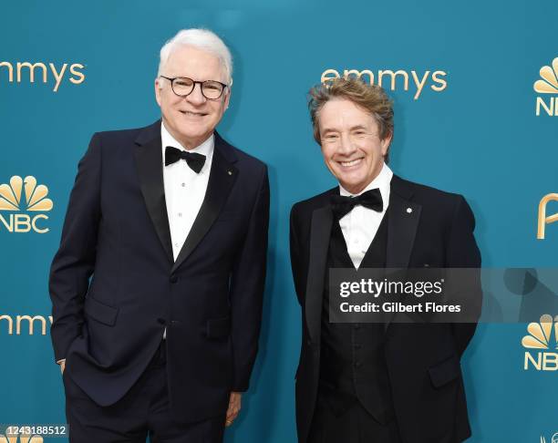 Steve Martin and Martin Short at the 74th Primetime Emmy Awards held at Microsoft Theater on September 12, 2022 in Los Angeles, California.