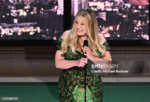 Jennifer Coolidge accepts the award for Outstanding Supporting Actress in a Limited or Anthology Series or Movie at the 74th Primetime Emmy Awards...