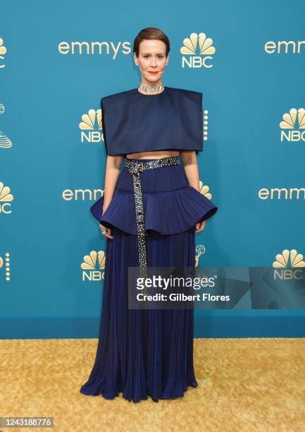 Sarah Paulson at the 74th Primetime Emmy Awards held at Microsoft Theater on September 12, 2022 in Los Angeles, California.