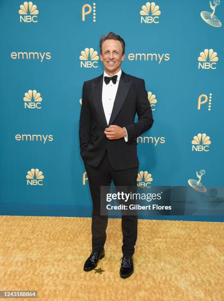 Seth Meyers at the 74th Primetime Emmy Awards held at Microsoft Theater on September 12, 2022 in Los Angeles, California.