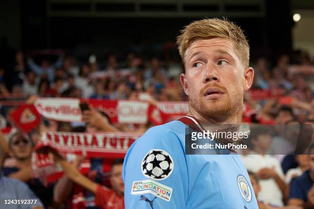 Kevin De Bruyne attacking midfield Belgium prior the UEFA Champions League group G match between Sevilla FC and Manchester City at Estadio Ramon...