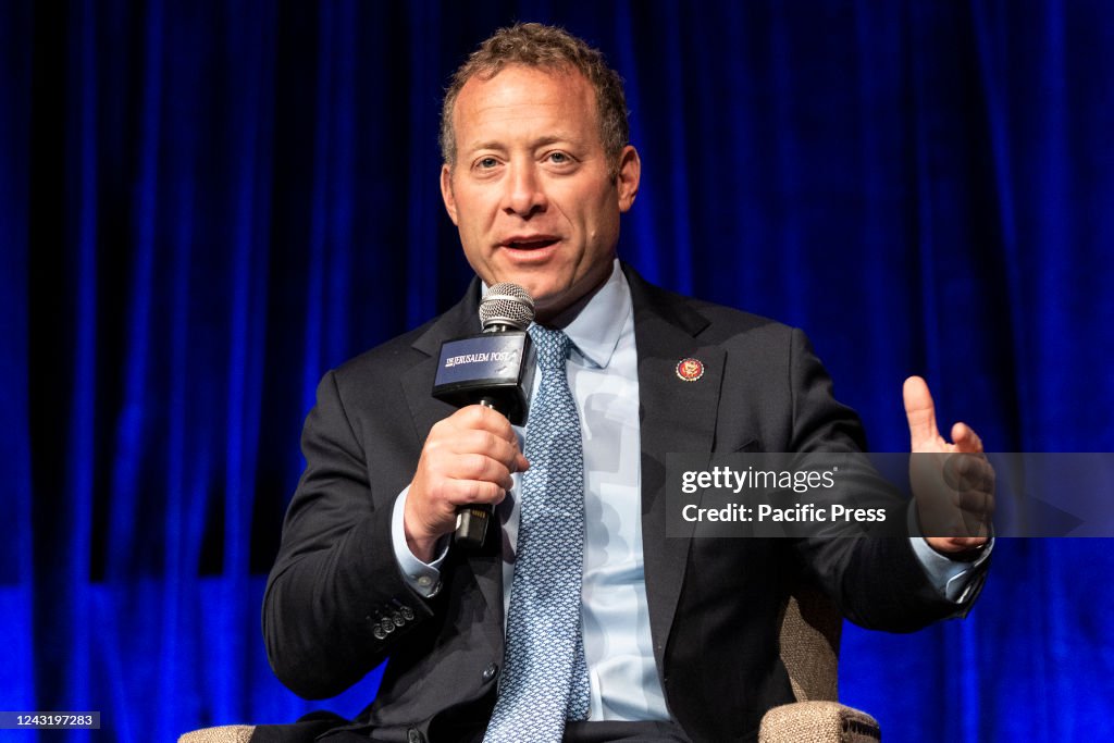 Gottheimer Congressman Josh Gottheimer speaks during annual Jerusalem Post... News ...