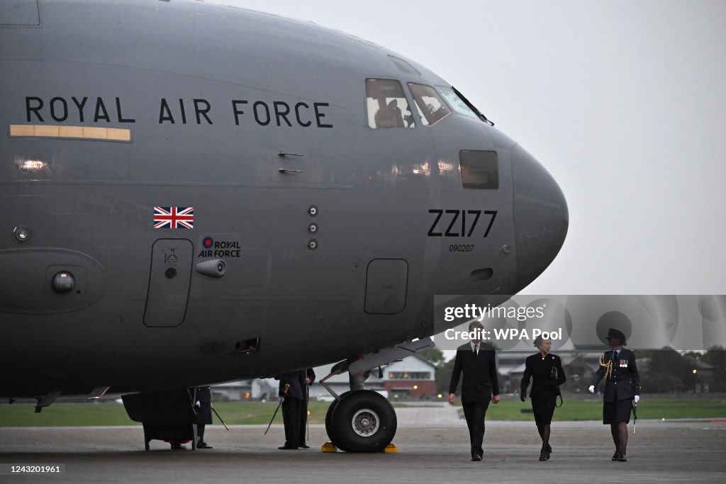 Queen Elizabeth II's Coffin Is Transferred To London