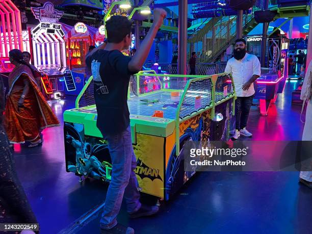 Games and rides at the 'Fun Zone' in the Lulu International Shopping Mall in Thiruvananthapuram , Kerala, India, on May 25, 2022. The LuLu Mall is...