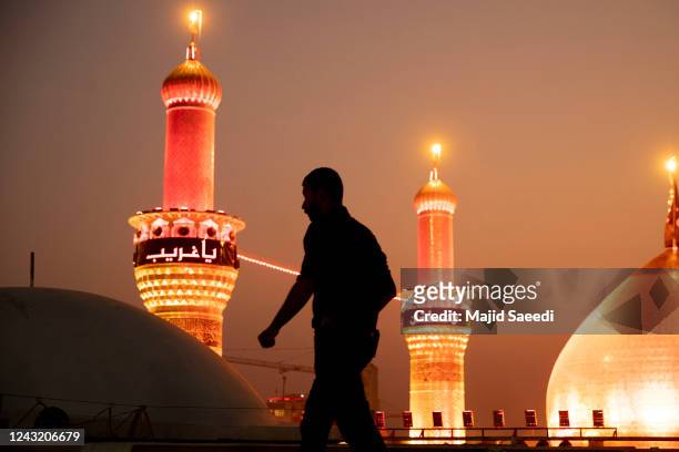 Imam Hossin Shrine during the Arbaeen ceremony in the Iraqi city of Karbala, September 13, 2022. Arbain walking is a religious ceremony and gathering...