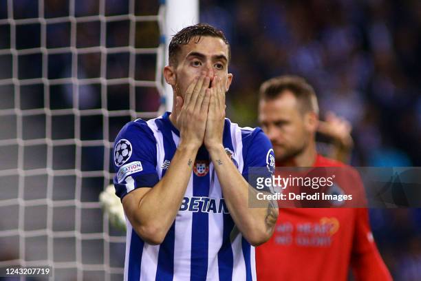Toni Martinez of FC Porto looks dejected during the UEFA Champions League group B match between FC Porto and Club Brugge KV at Estadio do Dragao on...