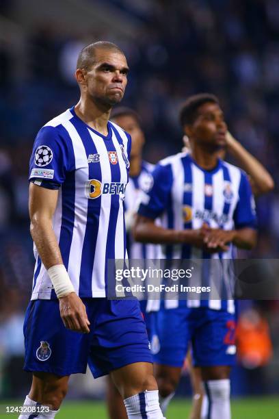 Kepler Lima 'Pepe' of FC Porto looks dejected during the UEFA Champions League group B match between FC Porto and Club Brugge KV at Estadio do Dragao...
