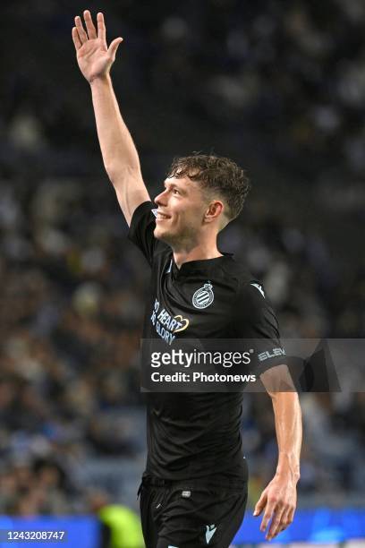 Skov Olsen Andreas forward of Club Brugge celebrates during the Champions League Group B match between FC Porto and Club Brugge KV on September 13,...