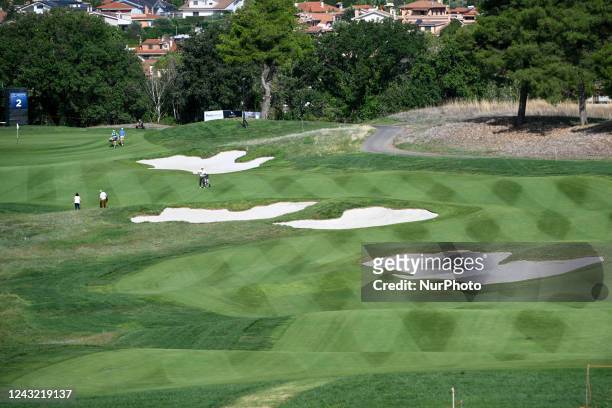 Hole 2 during the DS Automobiles 79th Italian Golf Open at Marco Simone Golf Club on September 14, 2022 in Rome Italy