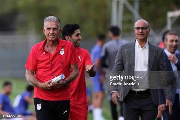 The Portuguese coach, Carlos Queiroz , returning to Iran for a second spell to coach the Iran national Football team, leads the team during the...