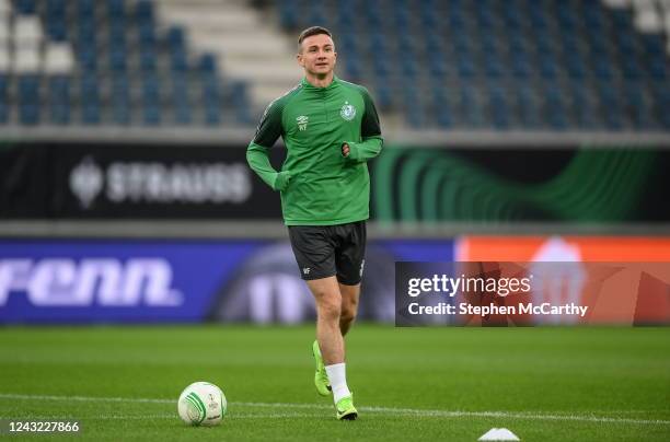 Gent , Belgium - 14 September 2022; Ronan Finn during a Shamrock Rovers training session at KAA Gent Stadium in Gent, Belgium.