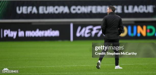 Gent , Belgium - 14 September 2022; Manager Stephen Bradley during a Shamrock Rovers training session at KAA Gent Stadium in Gent, Belgium.