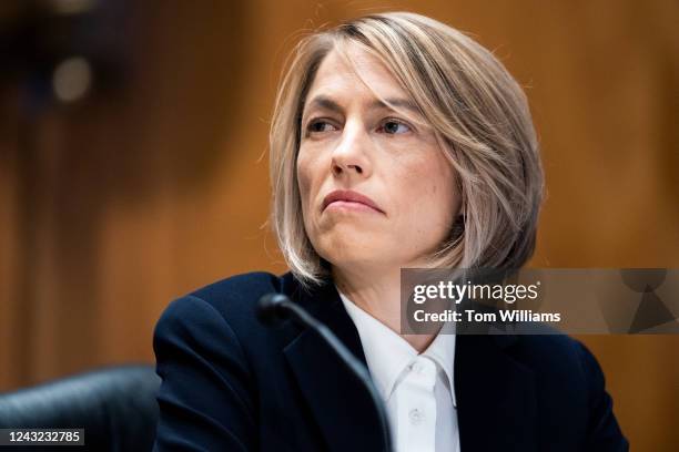 Vanessa Pappas, chief operating officer for TikTok, testifies during the Senate Homeland Security and Governmental Affairs Committee hearing titled...