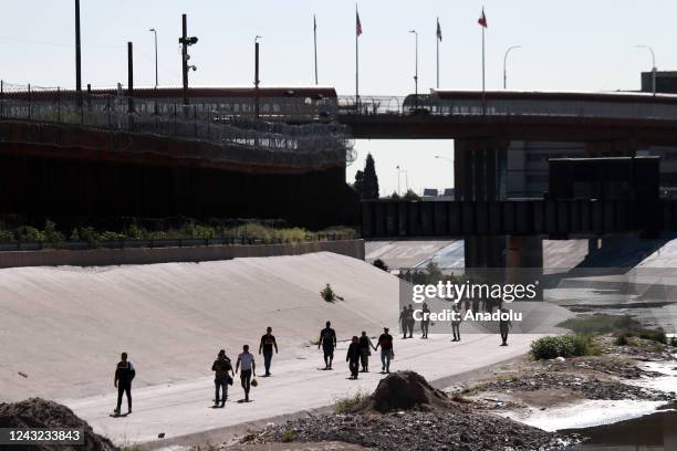 Migrants from Venezuela cross the Rio Grande, for reaching to the border after United States Department of Homeland Security extended the Temporary...