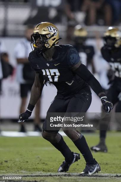 Knights defensive end K.D. McDaniel drops back into coverage during the game between the Louisville Cardinals and the University of Central Florida...