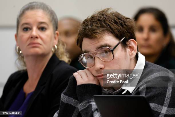 Marjory Stoneman Douglas High School shooter Nikolas Cruz is shown at the defense table after the defense team announced their intention to rest...