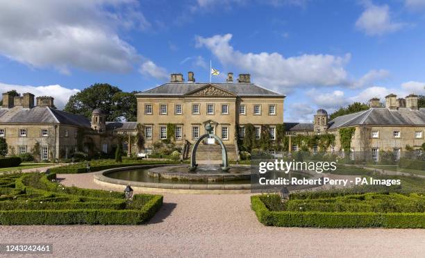 General view of the front of Dumfries House. Dame Sue Bruce, chair of the board of trustees of The Prince's Foundation at Dumfries House in East...