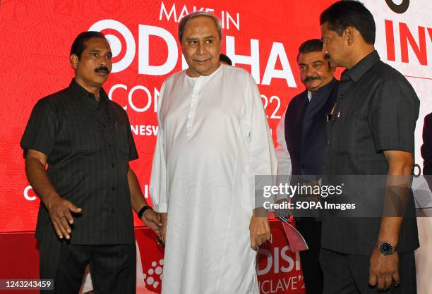 Chief Minister of Odisha, Naveen Patnaik leaves after attending the investor's meeting in Mumbai. The investor's meeting was held to showcase...