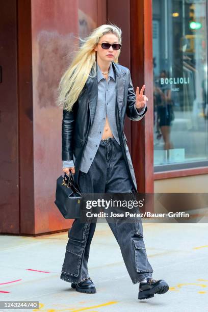 Gigi Hadid is seen on September 14, 2022 in New York City.