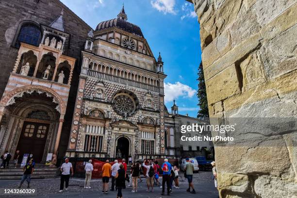 The Colleoni Chapel of the Basilica of Santa Maria Maggiore in Piazza del Duomo in the historic center of Citta Alta in Bergamo, Lombardy region of...
