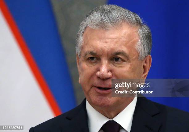 Prizident 2,090 President Of Uzbekistan Shavkat Mirziyoyev Photos & High Res ...