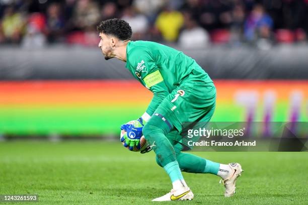 Altay BAYINDIR of Fenerbahce during the UEFA Europa League match between Rennes and Fenerbahce at Roazhon Park on September 15, 2022 in Rennes,...
