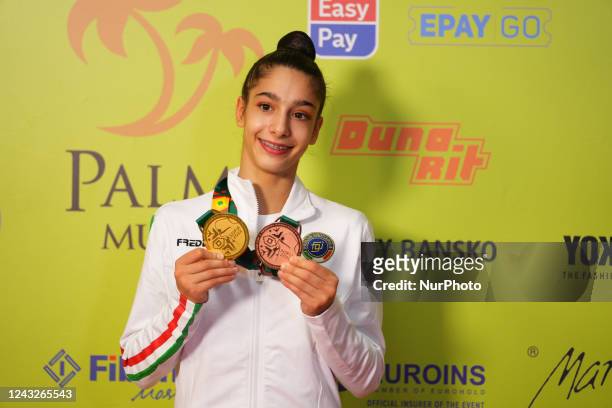 Raffaeli Sofia Gold Medal Ribbon during the Gymnastics Rhythmic Gymnastics World Championship 2022 day2 on September 15, 2022 at the Sofia in Sofia,...