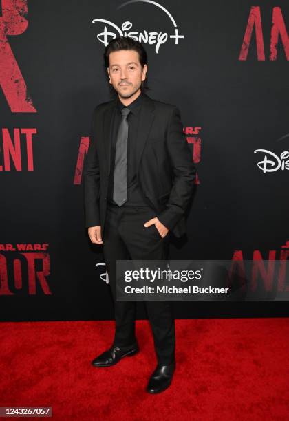 Diego Luna attends the special launch of Disney+’s new series "Andor" at the El Capitan Theatre on September 15, 2022 in Los Angeles, California.