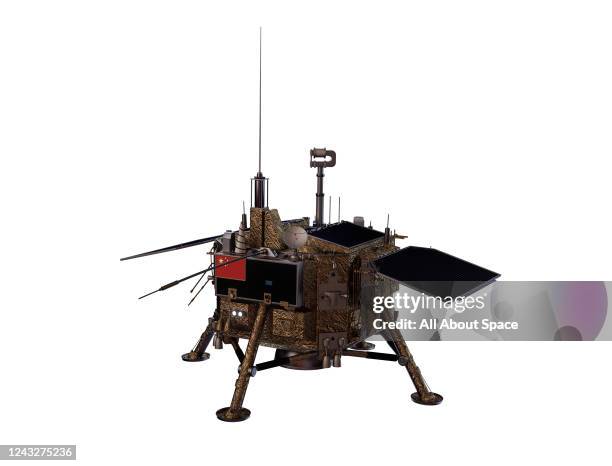 Illustration of the Chang'e 4 lunar lander, the first spacecraft to safely land on the far side of Earths Moon. Launched by the Chinese National...