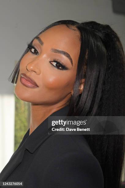 Jourdan Dunn attends the Fashion East show during London Fashion Week September 2022 at The Mills Fabrica on September 16, 2022 in London, England.