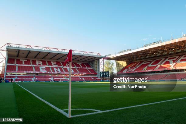 General view inside the City Ground during the Premier League match between Nottingham Forest and Fulham at the City Ground, Nottingham on Friday...