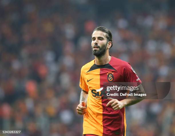 Sergio Oliveira of Galatasaray SK during the Sportoto SuperLig match between Galatasaray SK vs Konyaspor at NEF Stadyumu on September 16, 2022 in...