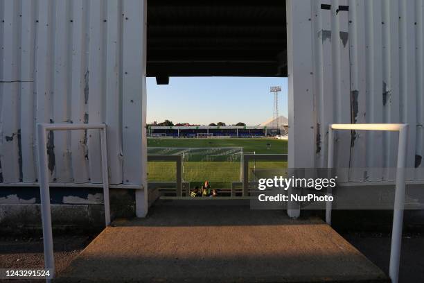 General view of the inside of the stadium during the Sky Bet League 2 match between Hartlepool United and Crewe Alexandra at Victoria Park,...