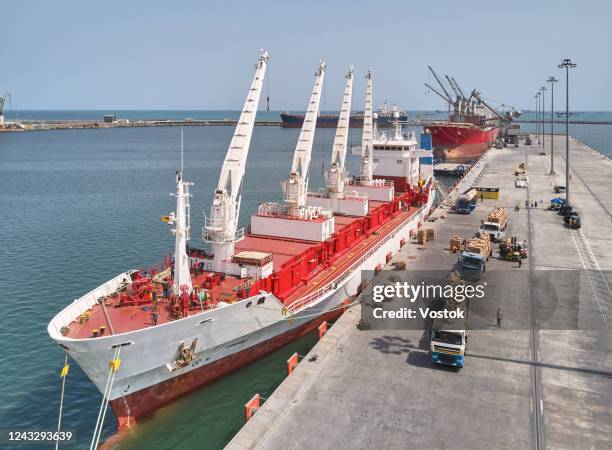 fishing vessels off the coast of angola - angola stock pictures, royalty-free photos & images