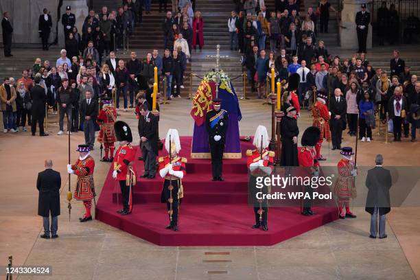 Queen Elizabeth II 's grandchildren Prince William, Prince of Wales, Peter Phillips, James, Viscount Severn, Princess Eugenie, Prince Harry, Duke of...