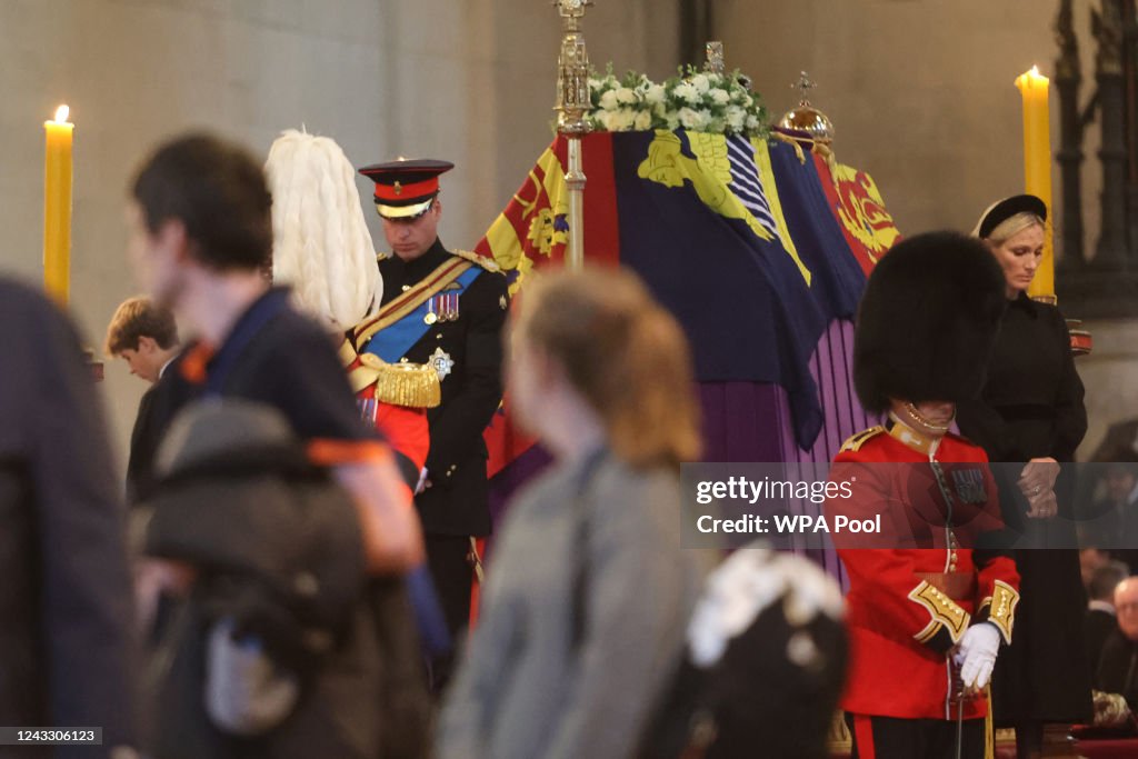 Queen Elizabeth II's Grandchildren Mount Vigil At Westminster Hall